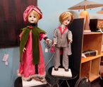 spooky dolls,motorised,motorized,moveable dolls, edwardian type,vintage dolls,