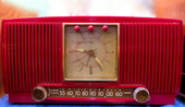 general electric tube radio,decovoo,red radio,